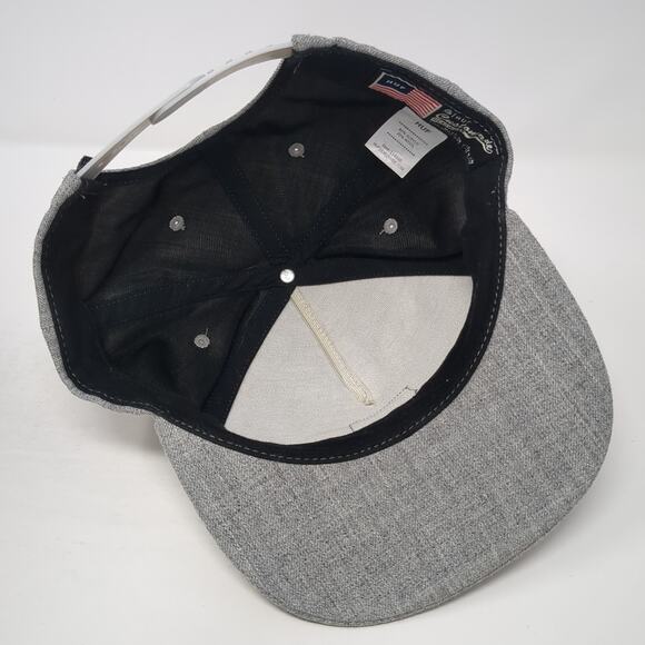 HUF Patch Snapback Hat Gray One Size Adjustable Solid Vent Holes Outdoor - Picture 7 of 9